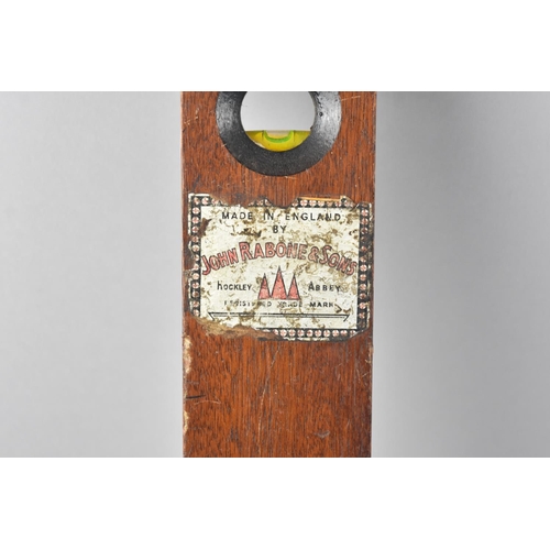 94 - A Vintage Wooden Rabone Spirit Level together with a large Vintage Screwdriver, 74cms Long