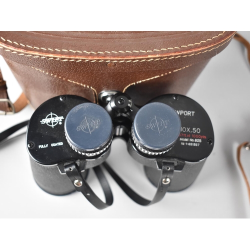 153 - A Pair of Swift Newport 10X50 Binoculars in Leather Case