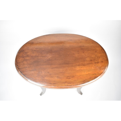 156 - A Mid 20th Century Oval Topped Occasional table, 77cm Wide