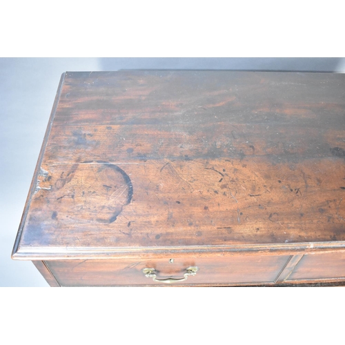 570 - A 19th Century Mahogany Chest of Two Short and Three Long Drawers, Bracket Feet, 111cm Wide