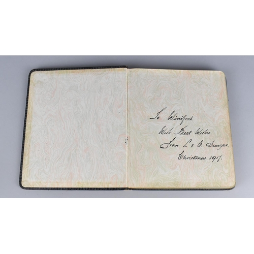 65 - A 1917 Autograph Book Containing Poems , Drawings and Watercolours