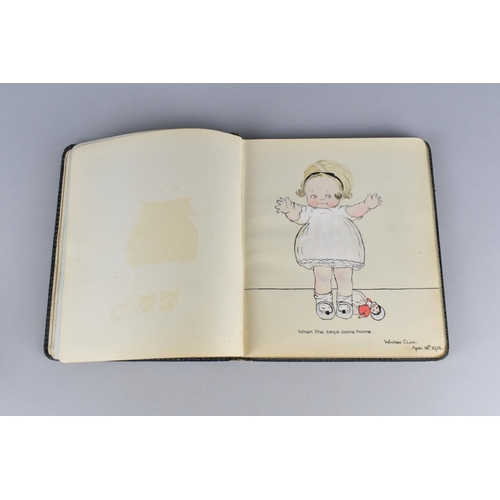 65 - A 1917 Autograph Book Containing Poems , Drawings and Watercolours