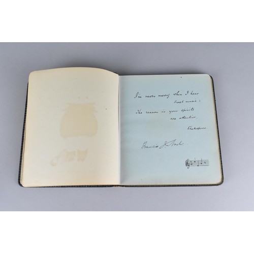 65 - A 1917 Autograph Book Containing Poems , Drawings and Watercolours