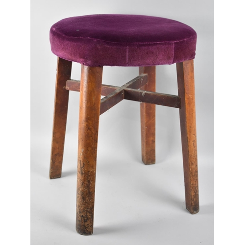 76 - A Mid 20th Century Circular Seated Stool, 37cm Diameter and 47cm high