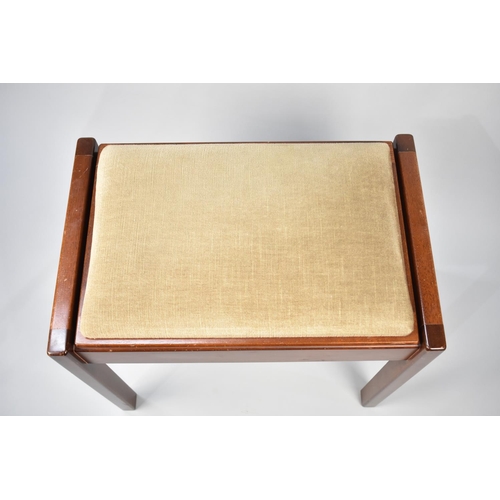 94 - A Late 20th Century Lift Top Piano Stool with Upholstered Pad Seat, 55cm Wide