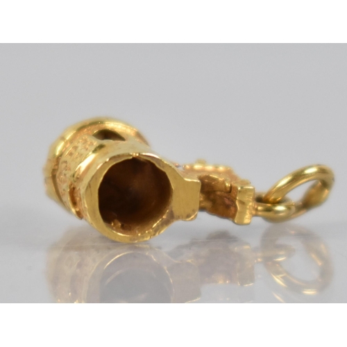 63 - A 9ct Gold Charm, 'The Bloody Tower', 1.8gms, 14mm Tall