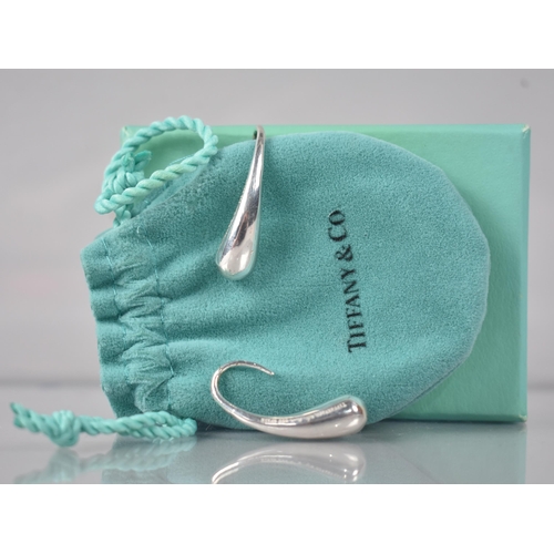 207 - Elsa Peretti for Tiffany and Co: A Pair of Teardrop Earrings, 28.2mm Drop, Signed, with Box and Bag