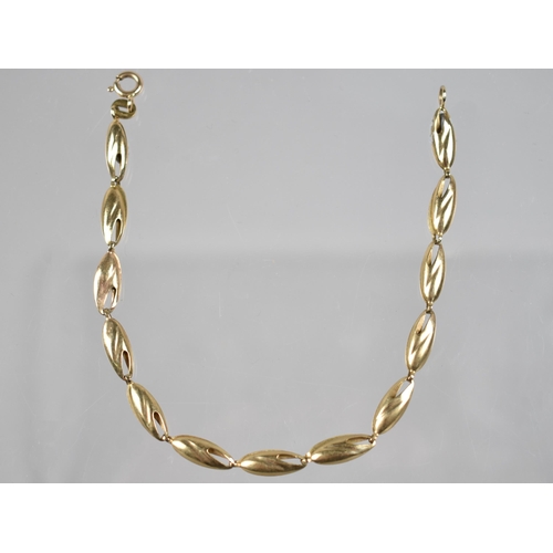 159 - A 9ct Gold Bracelet, Fancy Links, 3.7gms, 19.5cms Long