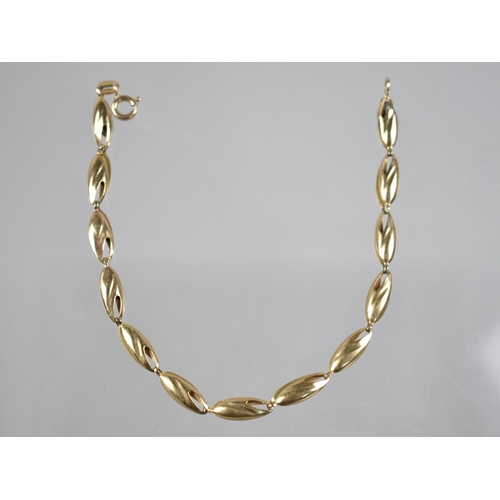 159 - A 9ct Gold Bracelet, Fancy Links, 3.7gms, 19.5cms Long