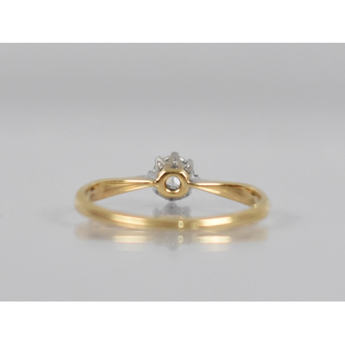 135 - An 18ct Gold and Platinum Mounted Diamond Ring, Central Round Cut Stone 18.2mm Approx, Illusion Set ... 