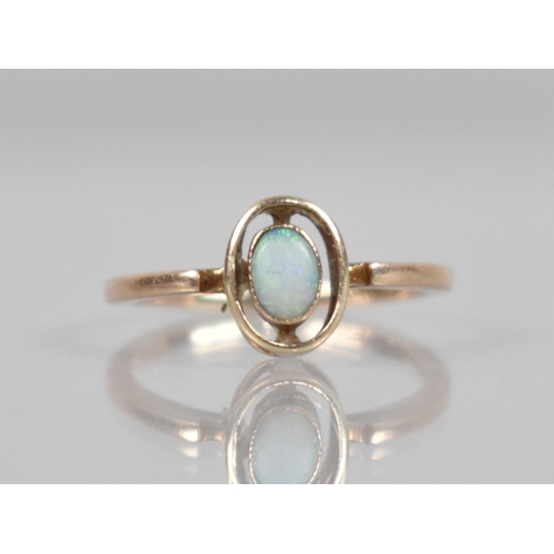 137 - An Early 20th Century 9ct Rose Gold and Opal Ring, Central Oval Cabochon Opal Measuring 4.6mm by 3.6... 