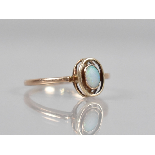 137 - An Early 20th Century 9ct Rose Gold and Opal Ring, Central Oval Cabochon Opal Measuring 4.6mm by 3.6... 