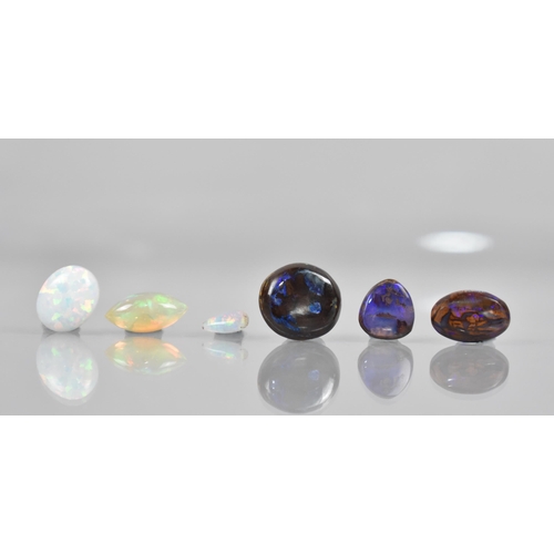 139 - A Collection of Six Loose Opal Stones (Untested), to comprise Oval Cabochon (10.1mm by 8.5mm by 3.9m... 