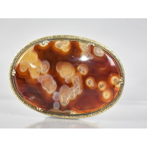 257 - A Collection of Four 19th Century Items to include Oval Jet Cameo Brooch with Grapes and Vine Leaves... 