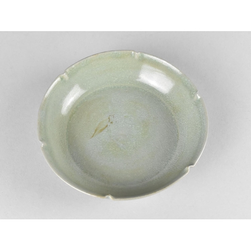 281 - A Celadon Brush Washer Dish, Three Spur Marks to Base, 14.5cm