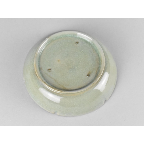 281 - A Celadon Brush Washer Dish, Three Spur Marks to Base, 14.5cm