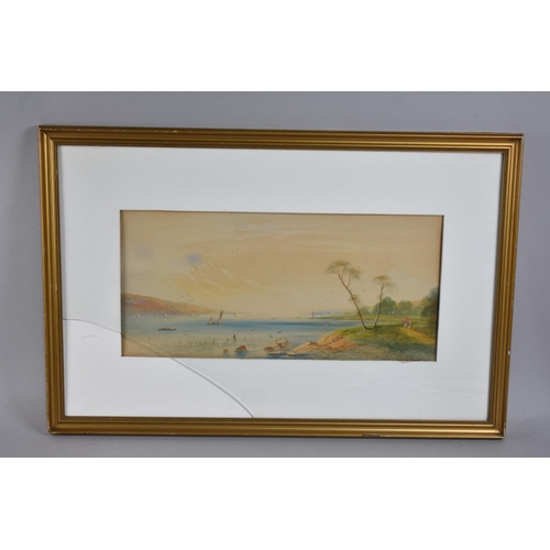 130 - A Gilt Framed Watercolour by Aubrey Ramus (1895-1950) Colonial River Scene