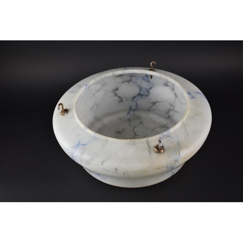 162 - A 1950s Opaque Glass Circular Ceiling Shade, 35cms Diameter