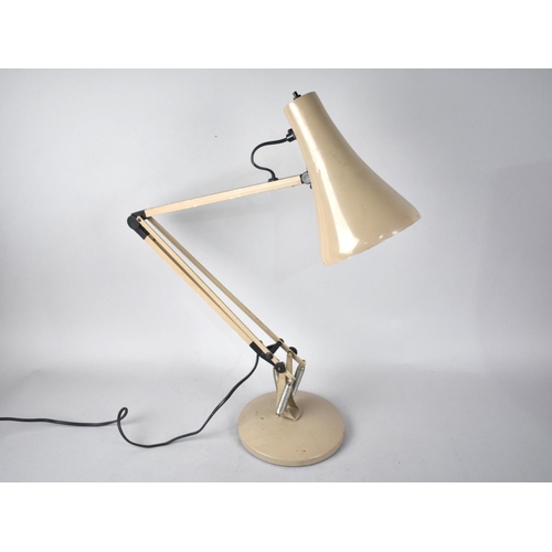 197 - A Mushroom Coloured Anglepoise Table Top Work Lamp, Shade Inscribed for Anglepoise