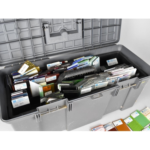 220 - A Tool Box Containing Large Quantity of Coloured Glass Samples