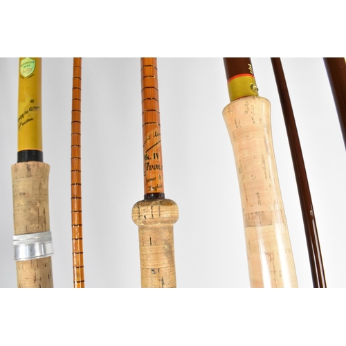 257 - A Collection of Five Vintage Fishing Rods to include Hardy and Maber 11' Two Piece Match Rod in Plas... 