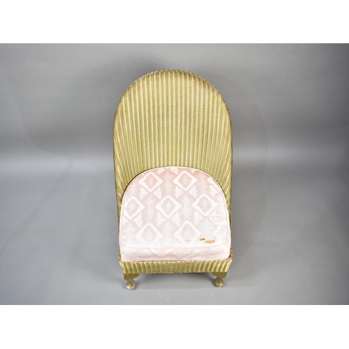 266 - A Vintage Lloyd Loom Gold Painted Nursing Chair