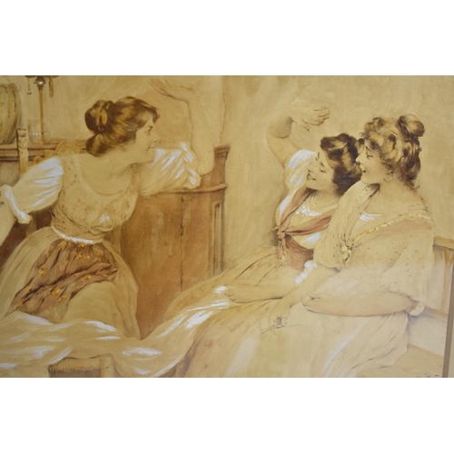 333 - A Gilt Framed Re-touched Franz Hanfstaengl Print, Subject Measuring 37x29cm