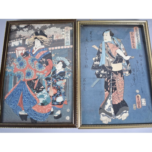 337 - Three Framed Japanese Woodblock Prints