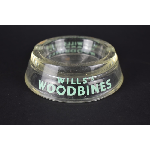 71 - A Mid 20th Century Advertising Ashtray for Wills's Woodbines, 12.5cms Diameter