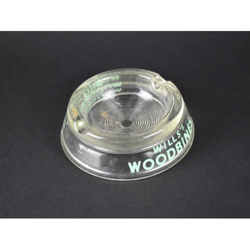 71 - A Mid 20th Century Advertising Ashtray for Wills's Woodbines, 12.5cms Diameter