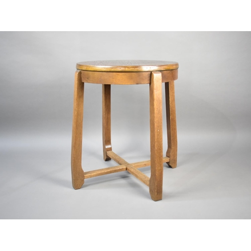 99 - A Mid 20th Century Circular Oak Occasional Table, 54cms Diameter