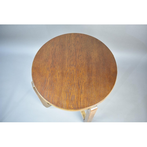 99 - A Mid 20th Century Circular Oak Occasional Table, 54cms Diameter