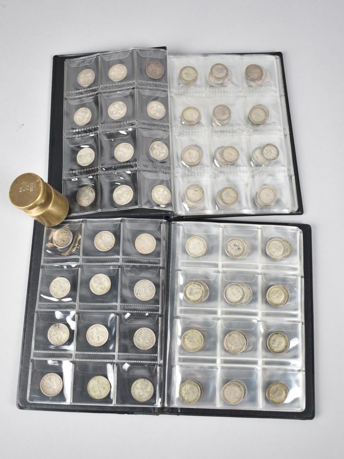 Two Coin Books Containing George V Silver Threepenny Bits