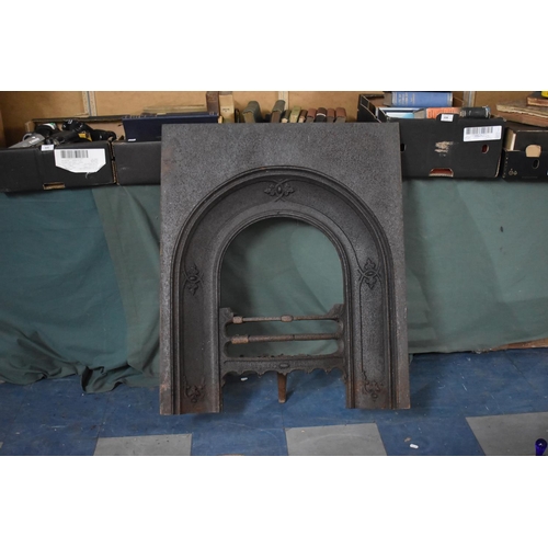 453 - A Late 19th Century Cast Iron Fireplace Surround, 76cm wide