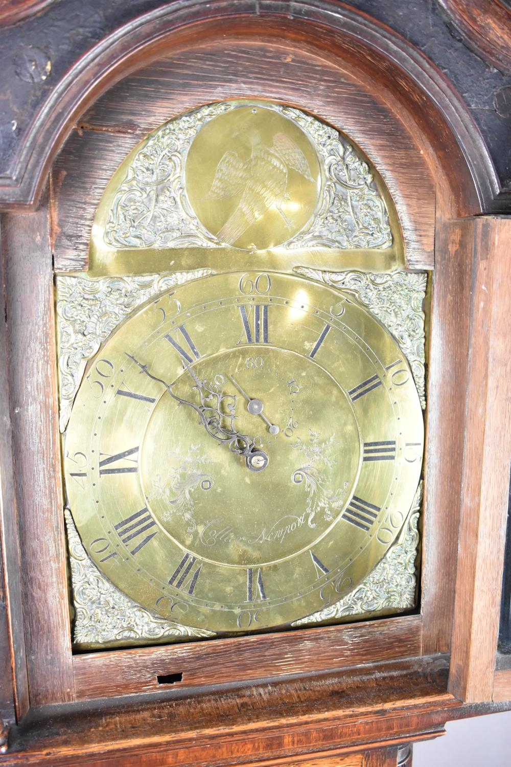 A 19th Century Oak Longcase Clock with Arched Brass Dial Inscribed for ...