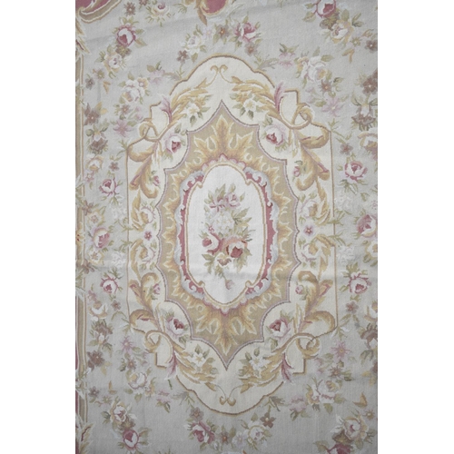 494 - A Patterned Continental Rug or Wall Hanging, 207x147cm Together with a Large Printed Curtain, 250cm ... 