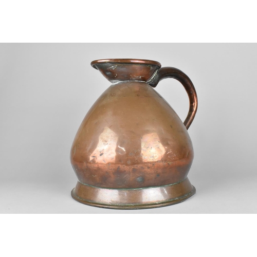 64 - A Large 19th Century Copper Measuring Jug, 29cms High