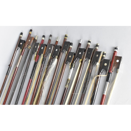 104 - A Collection of Various Vintage Violin Bows, Varying Condition