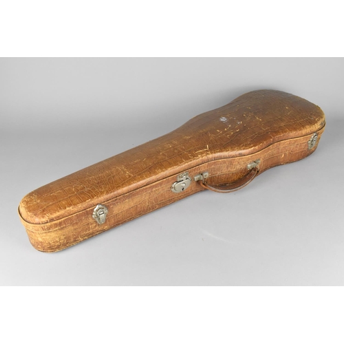 139 - A Vintage Crocodile Skin Violin Case with Makers Label for Hart & Son, London