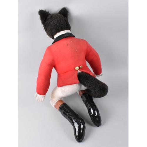 31 - A Mid 20th Century Anthropomorphic soft Toy Modelled as a Seated Fox Wearing Hunting Attire, 55cms H... 