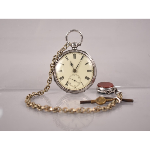 388 - A Silver Open Faced Pocket Watch, Chester 1901, Numbered 550577, White Metal Fancy Link Chain having... 