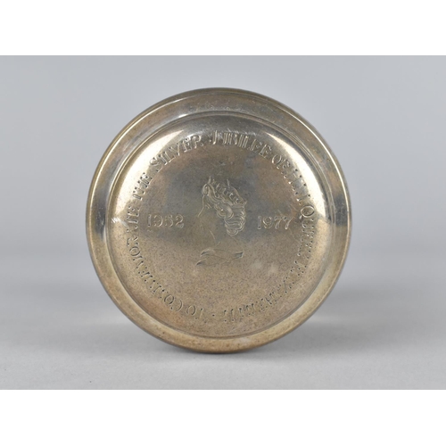 392 - A Weighted Silver Commemorative Paperweight, The Silver Jubilee of H.M. Queen Elizabeth II 1952-1977... 