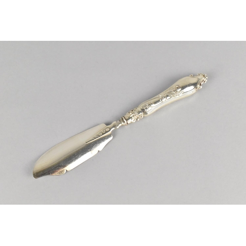 394 - A Georgian Silver Bladed and Handled Butter Curling Knife by  Joseph Willmore