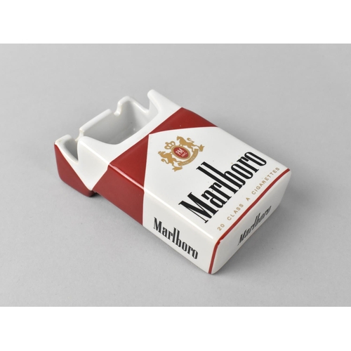 45 - A Ceramic Advertising Marlborough Ashtray Modelled as a Pack of Cigarettes, 10cms High with Box