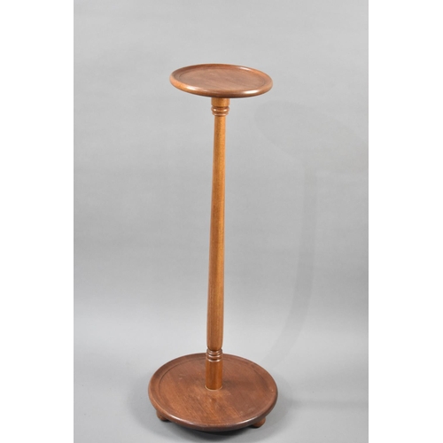 66 - A Turned Mahogany Torchere Stand, 90cms High