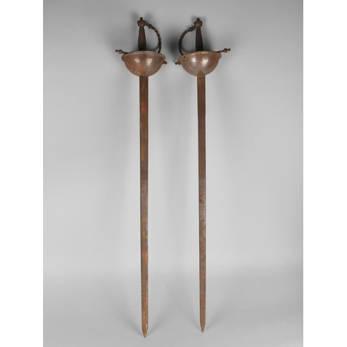 72 - A Pair of Mid 20th Century Ornamental Rapier Style Sword, 103cms Long