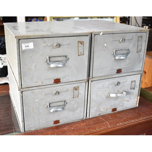 516 - A Vintage Veteran Series Four Drawer Filing Cabinet