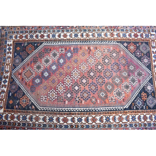 532 - An Antique Persian Handmade Kurdistan Carpet, 244x160cm