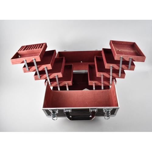 109 - A Modern Jewellery Case with Cantilevered Interior, 36cms Wide