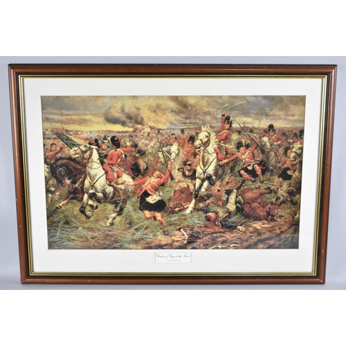 135 - A Large Framed Military Print, 